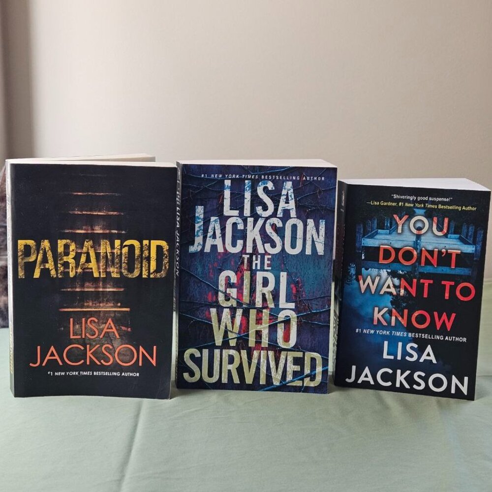 Paranoid, The Girl Who Survived & You Don't Want to Know by Lisa Jackson 3 Books